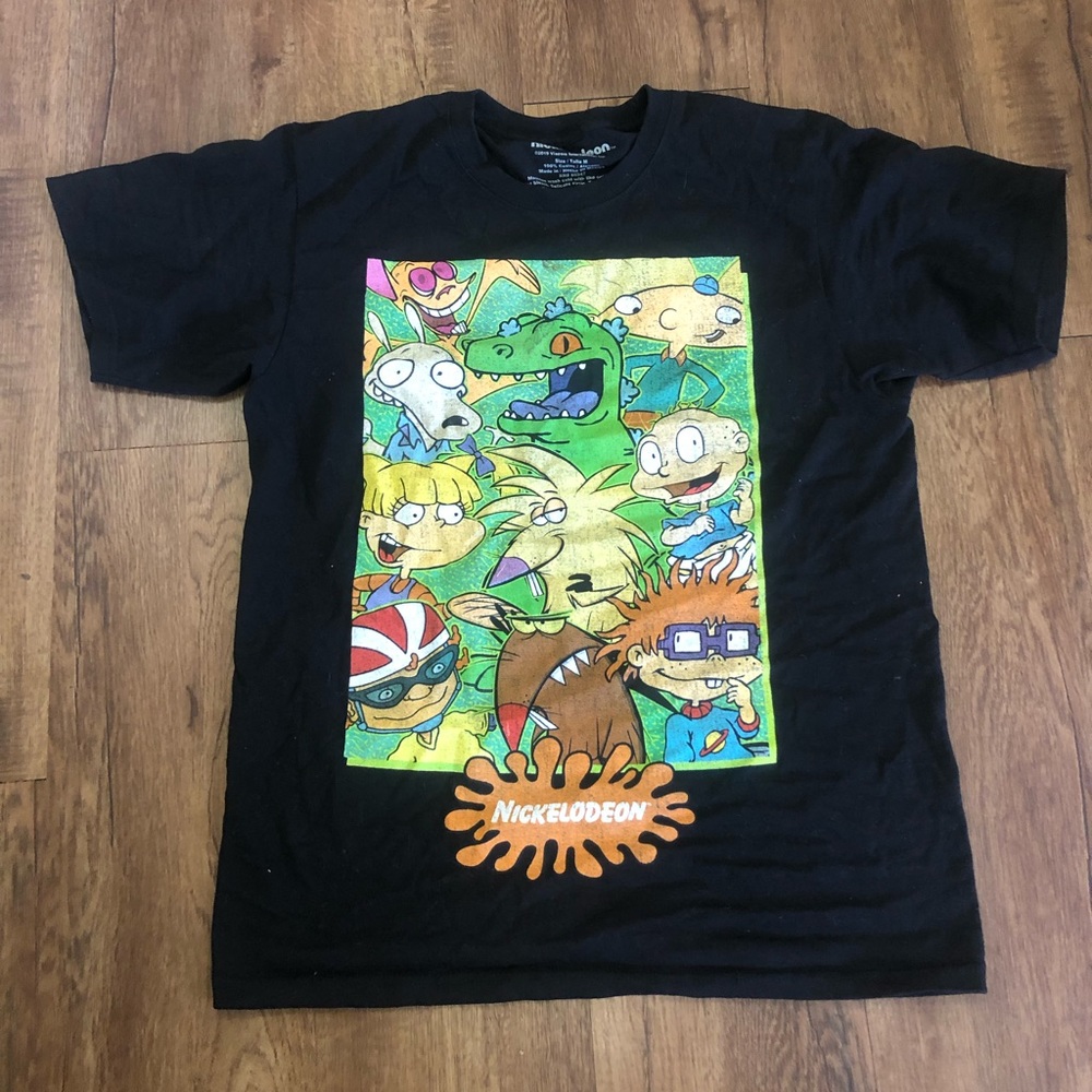 Medium 90’s cartoon shirt black crew neck